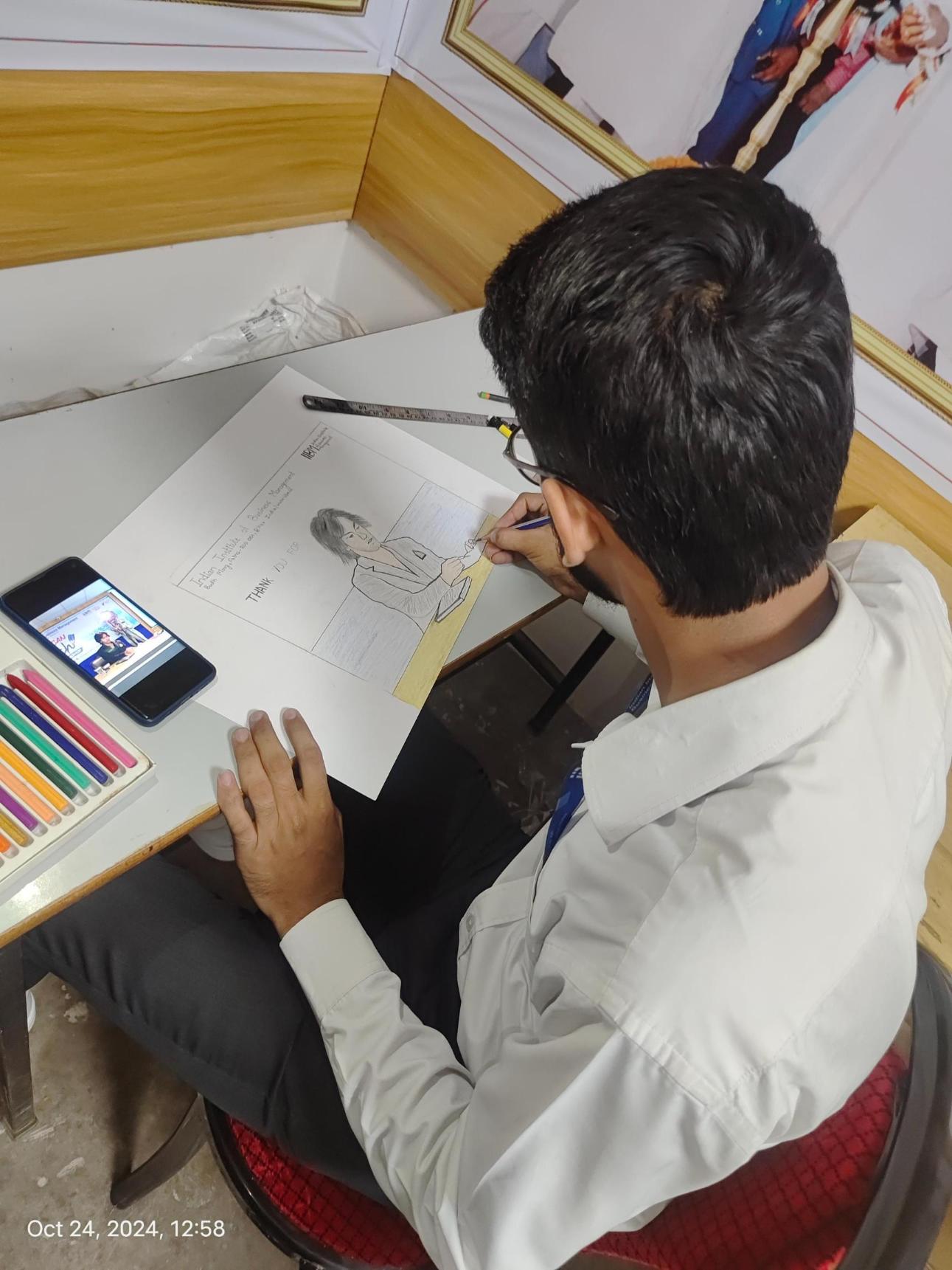Rahul Soni Conducts “All Can Sketch” Workshop for PGDM, BBA, BCA & MAMC Students at IIBM and ZHI Patna